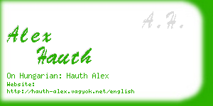 alex hauth business card